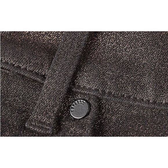 NWT Express Black & Gold Straight Super High Rise Metallic Cropped Jeans - Picture 4 of 16